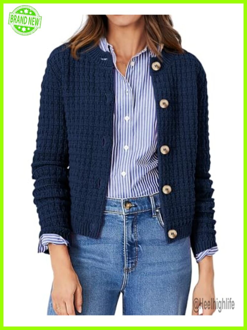 Women's Lightweight Cotton Cardigan Sweater Button Up Long Sleeve